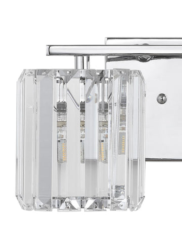 Coco Prism Vintage Metal/Glass Classic Glam LED Vanity Light - JONATHAN Y